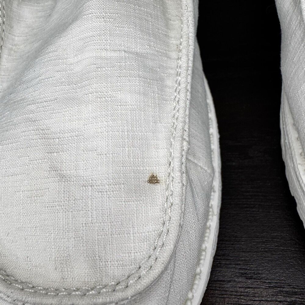 Hey Dude Wendy Silk Moon Slip-On Canvas Loafer Shoes White Women’s Size 8 - Picture 3 of 9